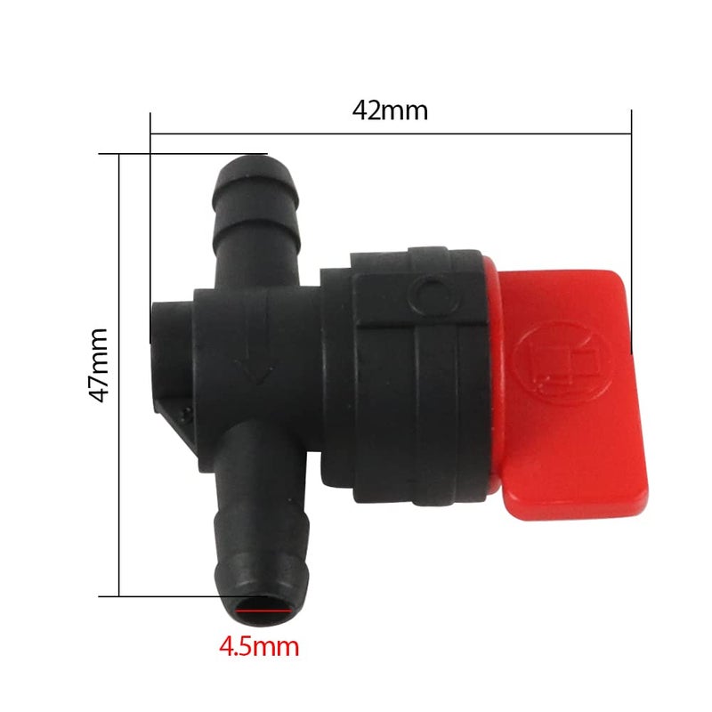 FLYPIG 20pcs 1/4" Inline Fuel Cut off Shut Off Valve for 493960 494768 698183 Oregon 07-406 John Deere AM36141 AM107340 Toro 54-3150 1-603770 - Image 2